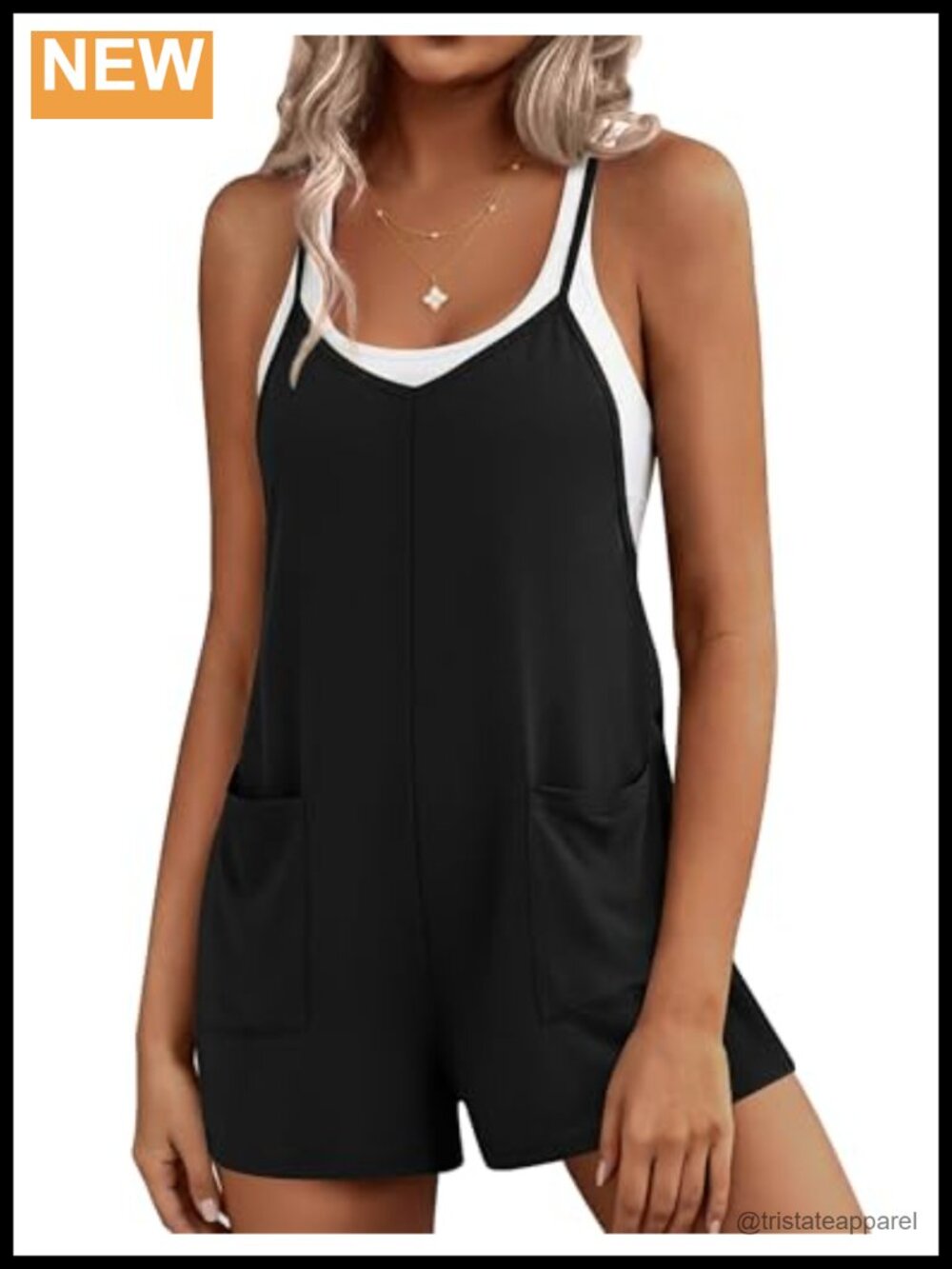 Ekouaer Women's Summer Romper Sleeveless Wide Leg Boho Beach Jumpsuit
